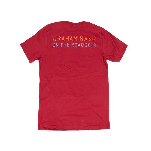 2019 on the road red tee back Graham Nash